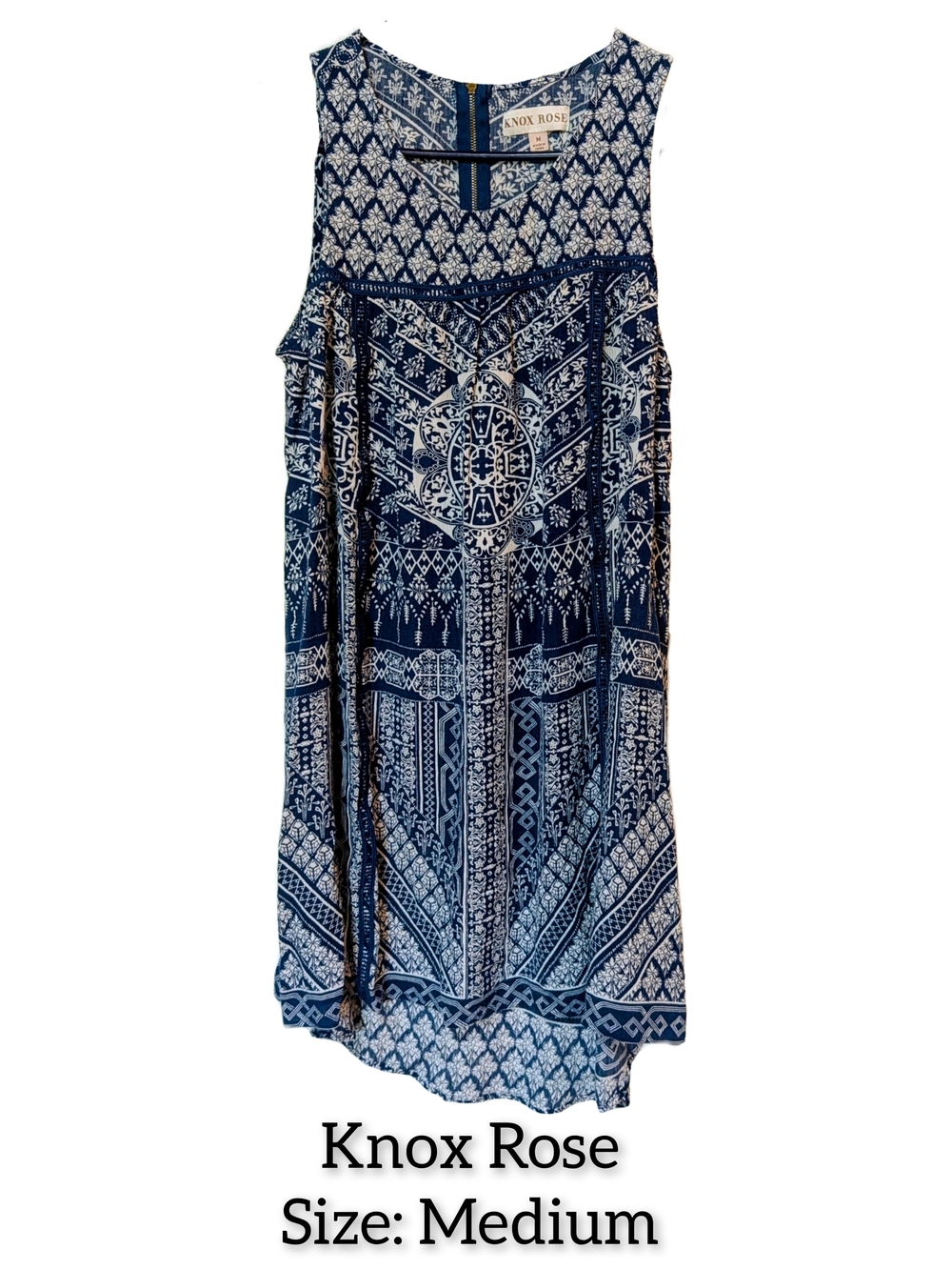 Knox Rose Navy & White Printed Women's Skirt